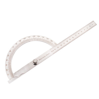 

Siaonvr Detachable Stainless Steel Round Head Rotary Protractor Angle Ruler Measuring