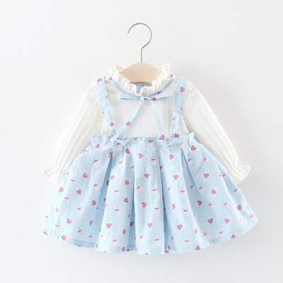 

Toddler Kid Baby Girl Long Sleeve Printed Bow Party Princess Dress Clothing