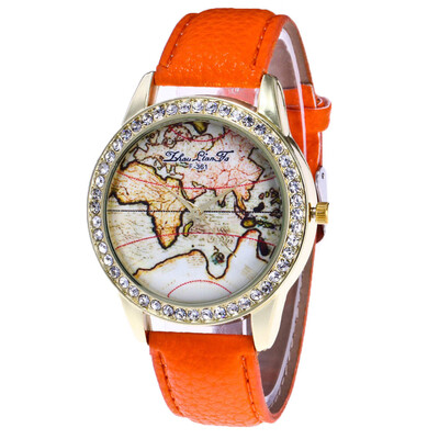 

〖Follure〗Zhou Lianfa Quartz Retro Map Pattern Alloy Business Watch Womens Watch