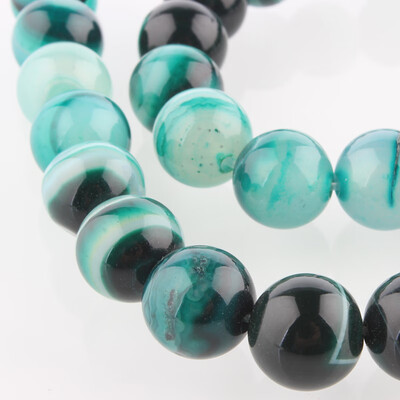 

Natural Gemstone Agate Round Bead Strands Dyed DarkCyan 10mm Hole 1mm about 38pcsstrand 1496"