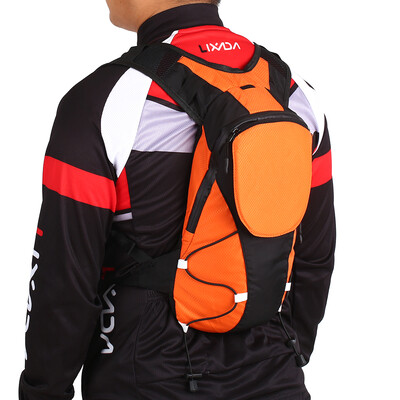 

Lixada 5L Lightweight USB Rechargeable Reflective Backpack with LED Signal Light Outdoor Sport Safety Bag Gear for Cycling Running