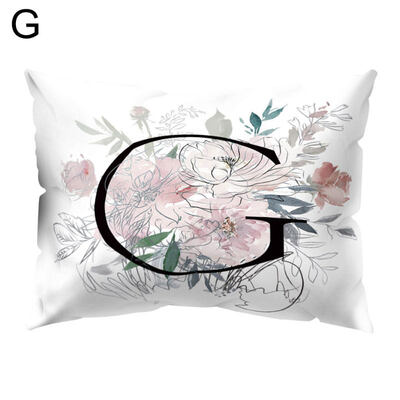 

Vintage Flower Letter Throw Pillow Protector Case Cushion Cover Bedding Articles