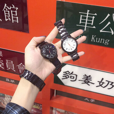 

Ins chain couple watches male&female students Korean version simple ulzzang leisure retro atmosphere chic wind