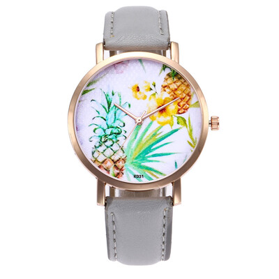 

2018 Cute Pineapple Fruit Watches Women Ladies Quartz Watch Fashion Casual PU Leather Analog Wristwatch montre femme relogio &Ff