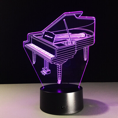 

〖Follure〗3D illusion Visual Night Light 7 Colors Change LED Desk Lamp Bedroom Home Decor