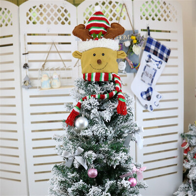 

Tailored 2019 New Christmas Tree Top Santa Snowman Hat Tree Decoration