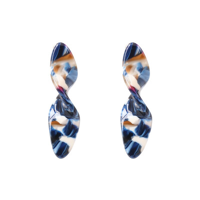 

2019 New Design Polygonal Acrylic Resin Dangle Earring for Women Colorful Shell Geometry Statement Earring ZA Wedding Jewelry