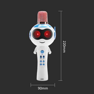 

L838 Kids Wireles-s Microphone Karaokes Player BT42 Speaker Treasure Magic Sound Singing Toy Portable Lightweight Birthday Party