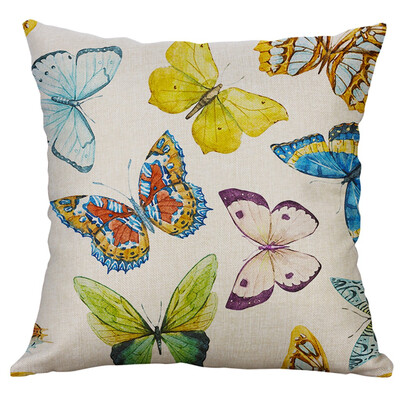 

〖Follure〗Linen Series Butterfly Pillowcase Cushion Cover Pillow Cover 45X45cm