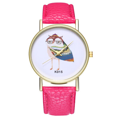 

Colourful Top Brand Women Flower Bird Watch Gold Leather Creative Wristwatches Casual Women Dress Ladies Quartz Clock &Ff