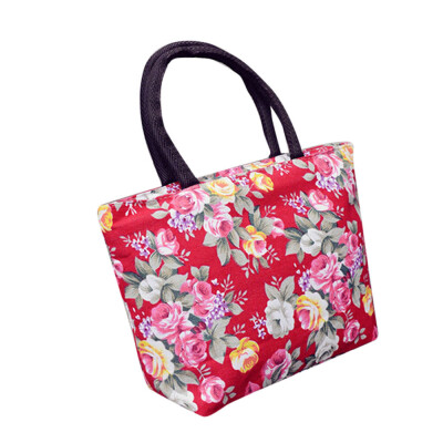 

Women Floral Printing Canvas Handbag 2019 Fashion Ladies Shopping Tote Ladies Casual Shoulder Bag Bolsa Feminina T10