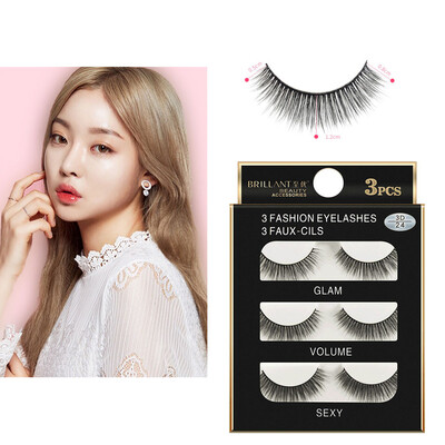 

〖Follure〗3 Pairs 3D Long False Eyelashes Makeup Natural Fake Thick Black Eye Lashes