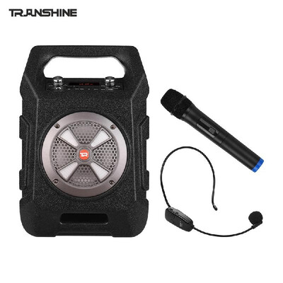 

TRanshine LY-036 Portable UHF LED Audio Speaker Built-in BT FM Horse Race Lamp Digital Screen with Handheld Microphone Wireless He