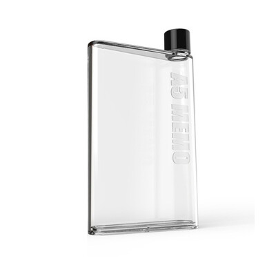 

Siaonvr Water Bottle Clear Book Portable Paper Pad Water Bottle Flat Drinks Cup BK