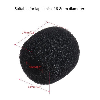 

Andoer Mini Lapel Headset Microphone Windscreen Mic Foam Cover Black 10-Pack