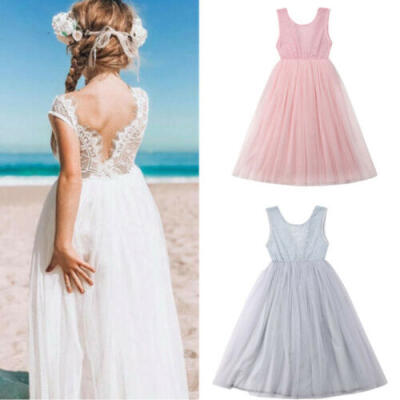 

Baby Girls Princess Dress Lace Tulle Party Bridesmaid Dresses Photography Props
