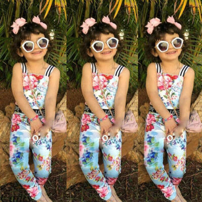

US 2Pcs Newborn Toddler Baby Girls Floral Vest Tops Pants Sunsuit Outfit Clothes