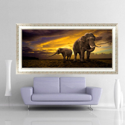 

5D DIY Diamond Elephants Animal Painting Home Decor Cross Stitch Diamond Embroidery Mosaic For Gift