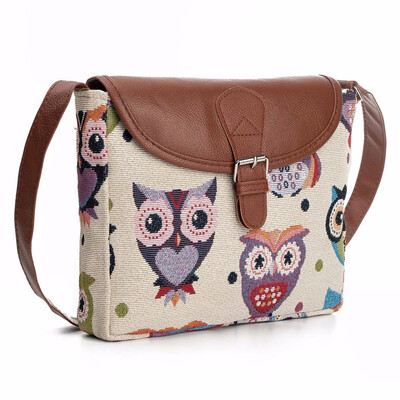 

Tailored Owl Printed Women Handbag Satchel Bag Crossbody Tote Bag Shoulder Messenger Bag