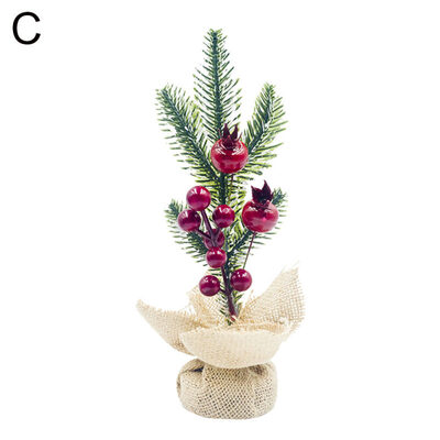 

Christmas Artificial Pine Branch Cone Berry Ornament Bonsai Desk Table DIY Decor