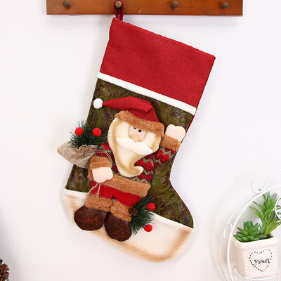

〖Follure〗Christmas gifts Candy Beads Christmas Santa Claus Snowman Socks Decorations