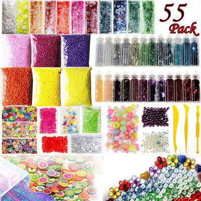 

Gobestart Slime Supplies Kit 55 Pack Slime Beads Charms Slime Tools For DIY Slime Making