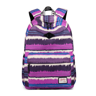 

NeillieN striped canvas backpack female student bag leisure travel backpack computer bag