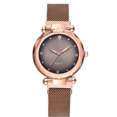 

RM Fashion Quartz Watch Women Stainless Steel Watchband Wristwatch Gift for Female