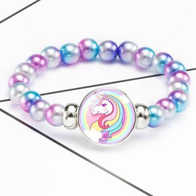 

Rainbow Unicorn Bracelet Party Bag Fillers Birthday Girls Gift