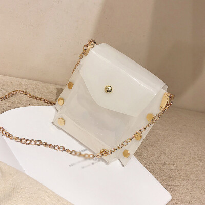 

Tailored Womens Fashion Wild Diagonal Cross Bag Transparent Shoulder Bag Jelly Bag