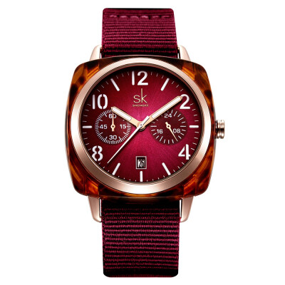 

Women Watches Nylon Belt Lady Watch Imitate Shell Case Wristwatch For Women Sport Clock Relogio Feminino Zegarek Damski Shengke