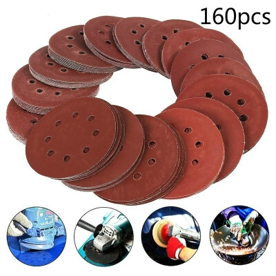 

80pcs160pcs Flocking Sandpaper Disc Sandpaper Grinding Brushed Back Velvet Sheet Grinding Machine Sandpaper