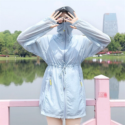 

Summer Light And All-round Outdoor Cycling Sunscreen Clothing Hooded Mask Long Section With Sun Protection Clothing