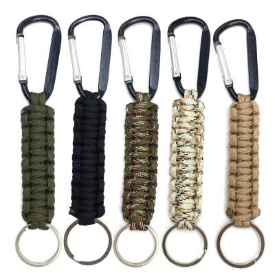 

Outdoor Climbing Seven-core Umbrella Rope Keychain Carabiner Random Color