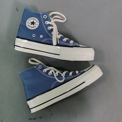 

Thick-soled high-top canvas shoes female students wild Korean version 2019 new Harajuku style flat bottom shoes women