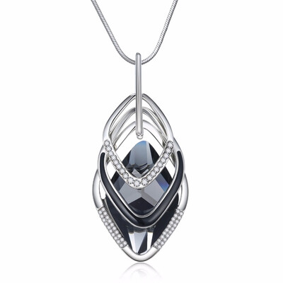 

Long Necklaces & Pendants for Women Collier Crystal Geometric Round Statement Colar Maxi Necklace Fashion Sweater chain Bijoux