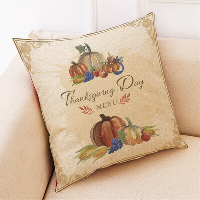

Tailored Thanksgiving Gifts Pillowcase Happy Fall Pillow Cover Home Decoration 18x18Inch