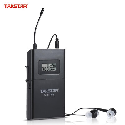 

TAKSTAR WTG-500R UHF Wireless Acoustic Transmission Receiver 100m Effective Range 6 Selectable Channels LCD Display with Earphone