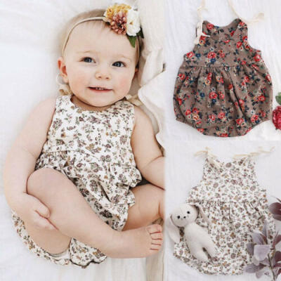 

Newborn Infant Baby Girl Floral Romper Bodysuit Jumpsuit Outfits Sunsuit Clothes