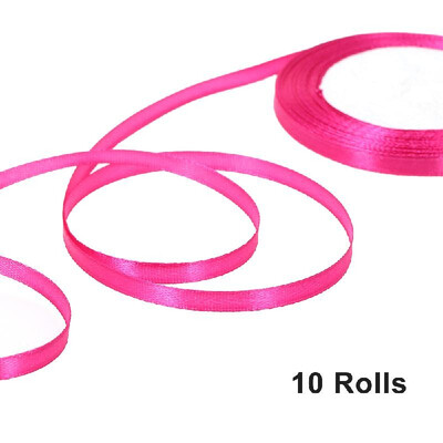 

25 YardsRoll 6mm Width Silk Satin Ribbon DIY Handmade Materials for Home Wedding Party Decorations Invitation Card Gift Wrapping