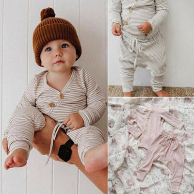 

Kids Newborn Baby Girl Boy Knitted Long Sleeve Top Pants Leggings Outfit Clothes