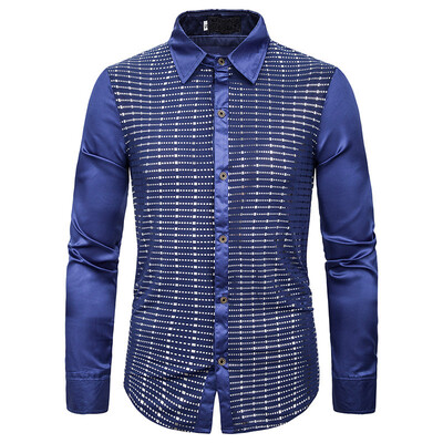 

Mens Luxury Casual Formal Shirt Long Sleeve Slim Fit Business Dress Shirts Tops
