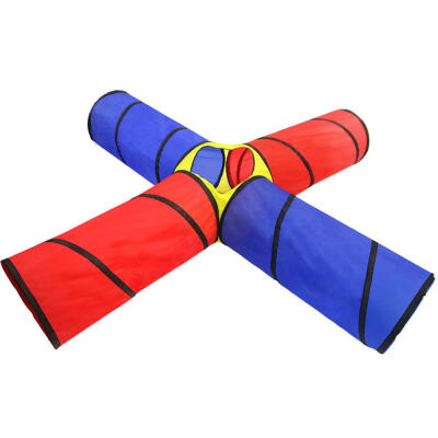 

4-way Play Tunnel Folding Portable Playpen Tent Play Yard