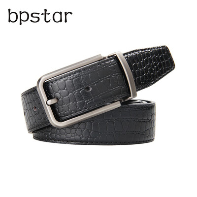 

Mens pin buckle leather belt