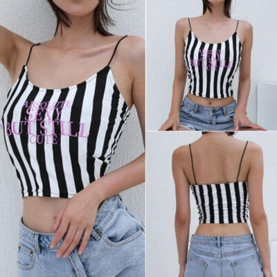 

2018 Summer Women Casual Sleeveless Tank Tops Vest Blouse Crop Top T-Shirt