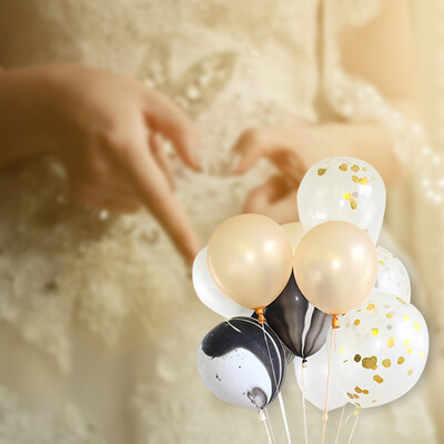 

Gobestart 20PC 12 Gold Foil Balloon Set Helium Confetti Birthday Wedding Party Love Decor