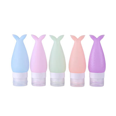 

4890ml Fish Tail Empty Silicone Squeeze Bottle Bath Travel Pack Container