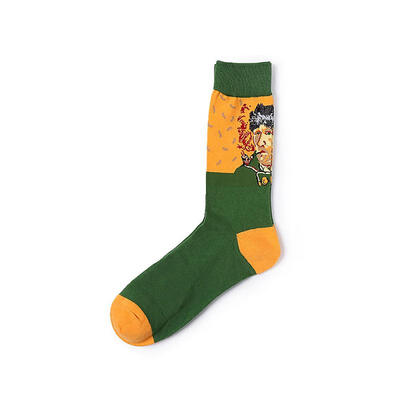 

Retro World Famous Painting Socks For Men Women Vintage Literary Abstract Oil Painting Cotton Tube Socks 1 Pair