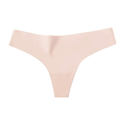 

Toponeto Women Invisible Sexy Underwear Briefs G-Strings Solid Ice Silk Seamless Crotch