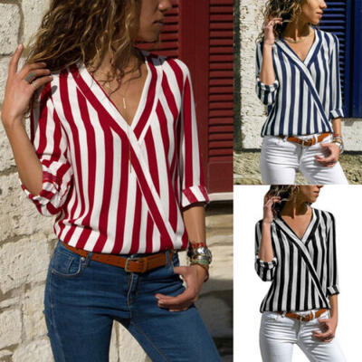 

Meihuida8-24Women Casual Button Up Shirt Top Office Plus Size Long Sleeve Blouse